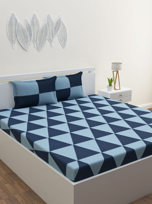 King Size bed sheet - Happy Hues Santorini 100% polyster