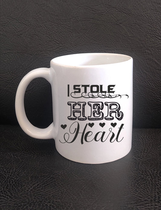 Printed Coffee Mug - Smazing Prints ‘I Stole Her Heart’ Printed Coffee Mug 325 ML
