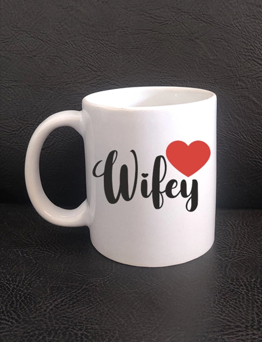 Printed Coffee Mug - Smazing Prints ‘Wifey’ Printed Coffee Mug 325 ML