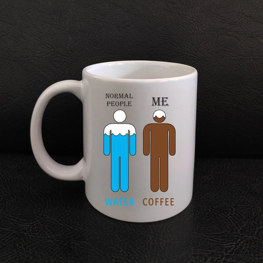 Printed Coffee Mug - Smazing Prints ‘Normal People Vs Me’ Printed Coffee Mug 325 ML 