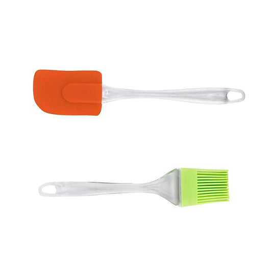 2 in 1 Combo of Big Brush & Spatula Set for Pastry, Bakeware Combo